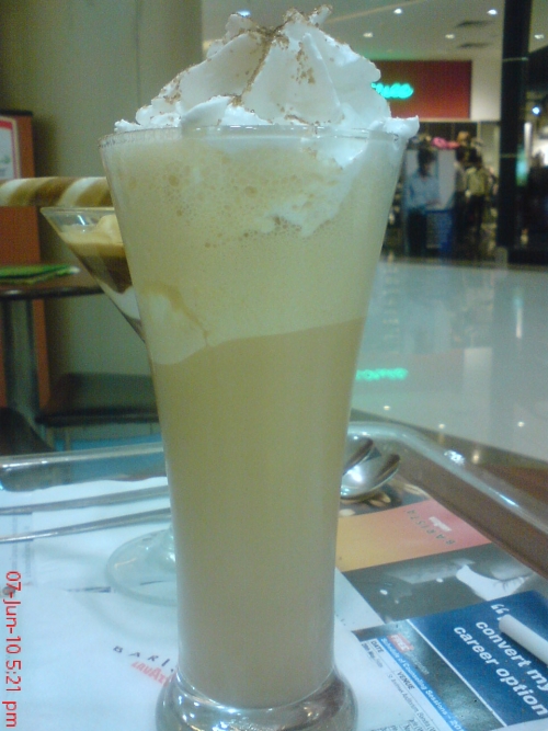 Cold Coffee With Leftover Icing Topping